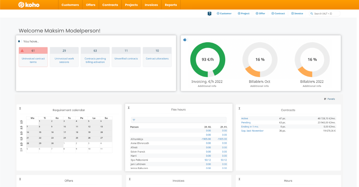 screenshot of Koho PSA